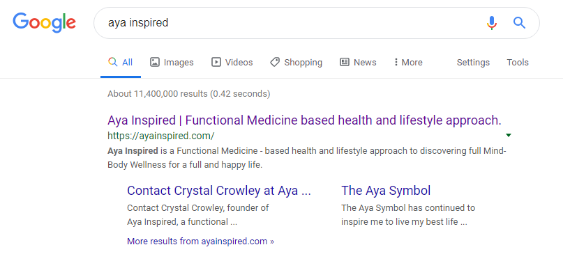 Aya Inspired Google Results