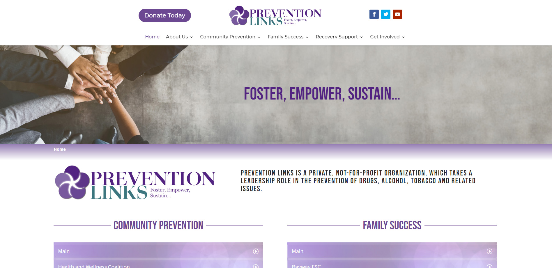 Prevention Links Website