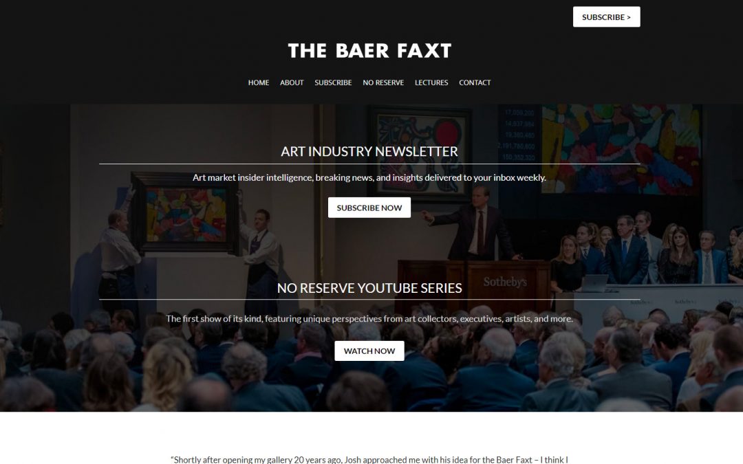 Art Newsletter Website