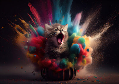 Color Explosion Cat